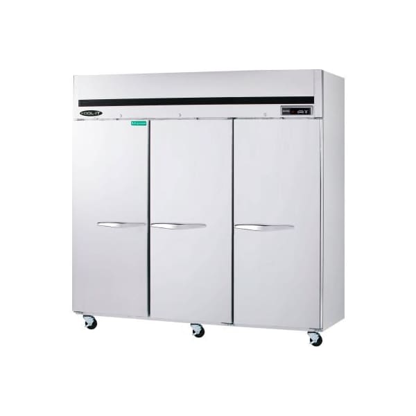 Mvp Group Corporation Kool-It Reach-In Refrigerator 72 Cu. Ft. Silver - KTSR-3