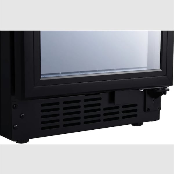 Edgestar 15 Inch Wide 25 Bottle BuiltIn Single Zone Wine Cooler with Reversible Door and LED Lighting - BWR301BL