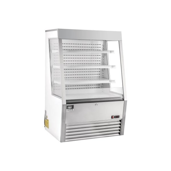 Gec Nexel„¢ Refrigerated Open Air Merchandiser w/ Curtain, 13.8 Cu. Ft., Stainless Steel - CF-390S