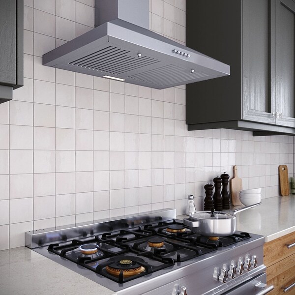 Streamline 30 in. Galvani Ducted Wall Mount 220 CFM Range Hood in Brushed Stainless Steel - T-19-1-DT