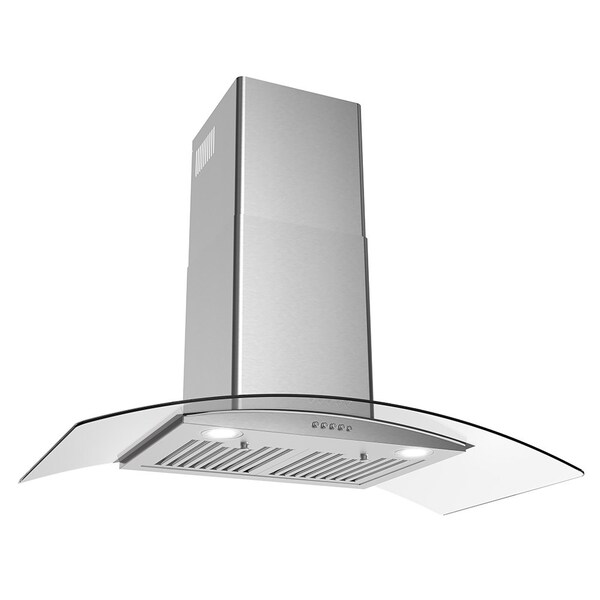 Streamline 36 in. Gasperi Convertible Wall Mount 220 CFM Range Hood in Brushed Stainless Steel - T-8227-1-CL