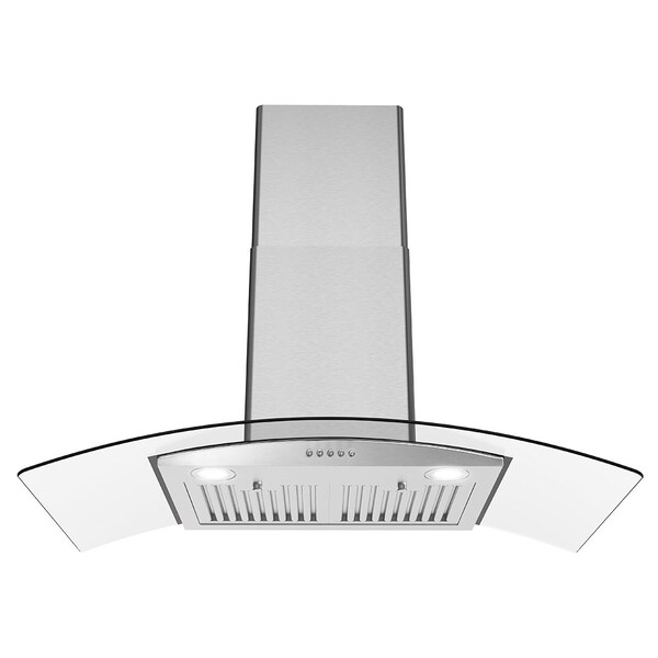 Streamline 36 in. Giberti Ductless Wall Mount 220 CFM Range Hood in Brushed Stainless Steel - T-8227-1-DL