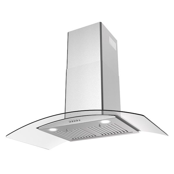 Streamline 36 in. Giberti Ductless Wall Mount 220 CFM Range Hood in Brushed Stainless Steel - T-8227-1-DL
