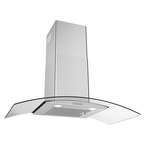 Streamline 36 in. Alfonso Convertible Wall Mount 220 CFM Range Hood in Brushed Stainless Steel - T-8065-1-CL