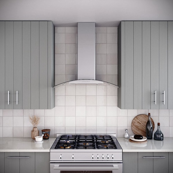 Streamline 36 in. Largo Ductless Wall Mount 220 CFM Range Hood in Brushed Stainless Steel - T-8065-1-DL