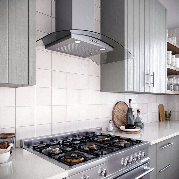 Streamline 36 in. Largo Ductless Wall Mount 220 CFM Range Hood in Brushed Stainless Steel - T-8065-1-DL