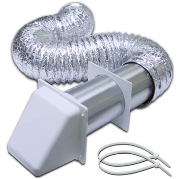 Lambro Industries 4 in. x 5 ft. White Plastic Hood Kit - 520843