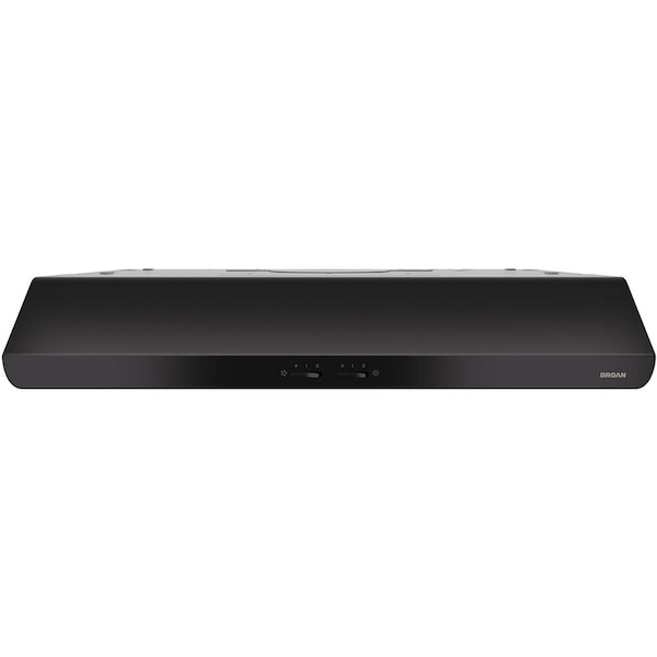Almo Broan 30-Inch Convertible Under-Cabinet Range Hood with 300 Max Blower CFM and 5.0 Sones, Black - BKSH130BL