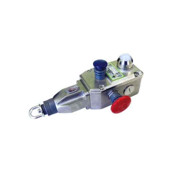 Interruptores de seguridad Idem serie IDEM GLS-SS, interruptor de tracción por cuerda con paradas de emergencia/LED, 2 contactos normalmente cerrados y 2 contactos normalmente abiertos, 110/120v ca., SS - 144022B.