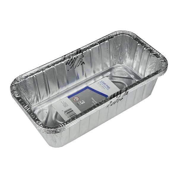 Home Plus Durable Foil 3-3/4 in. W X 8 in. L Loaf Pan Silver , 3PK - D51030