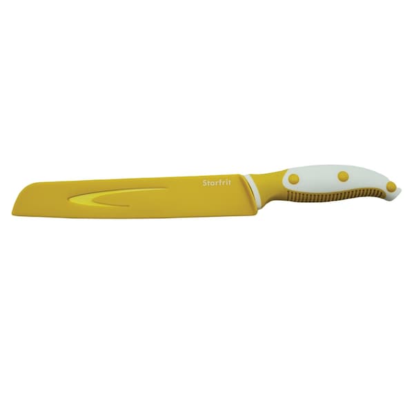 Starfrit 8-In. Bread Knife with Sheath, Yellow - 093898-006-NEW1