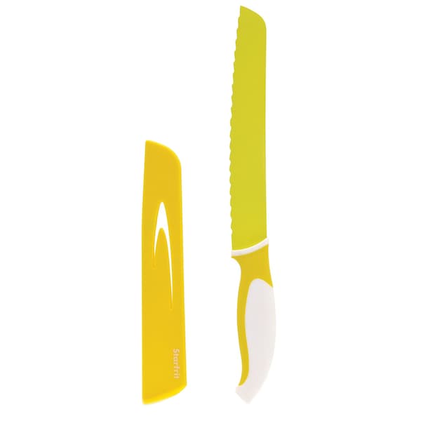 Starfrit 8-In. Bread Knife with Sheath, Yellow - 093898-006-NEW1