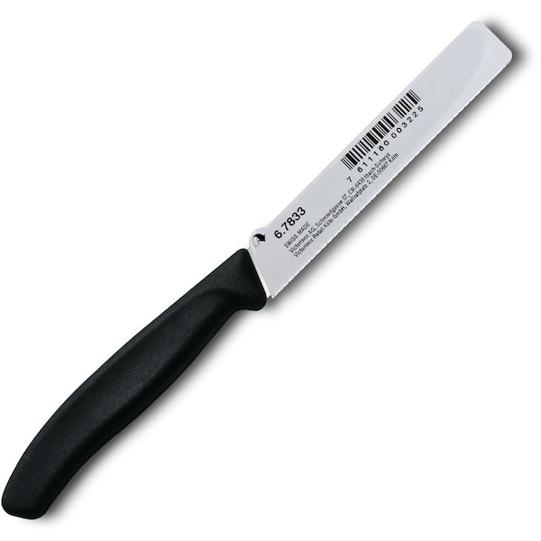 Swiss Army Brands Victorinox Kitchen Swiss Classic Utility 40.5In Serrated, Round Blade, 0.75In Width At Handle Black - VIC-6.7833