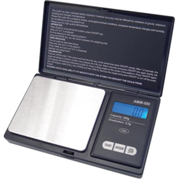 American Weigh Scales American Weigh Scales AWS-600-SIL Series 600 X 0.1G Resolution Backlit LCD - Silver - AWS-600-SIL