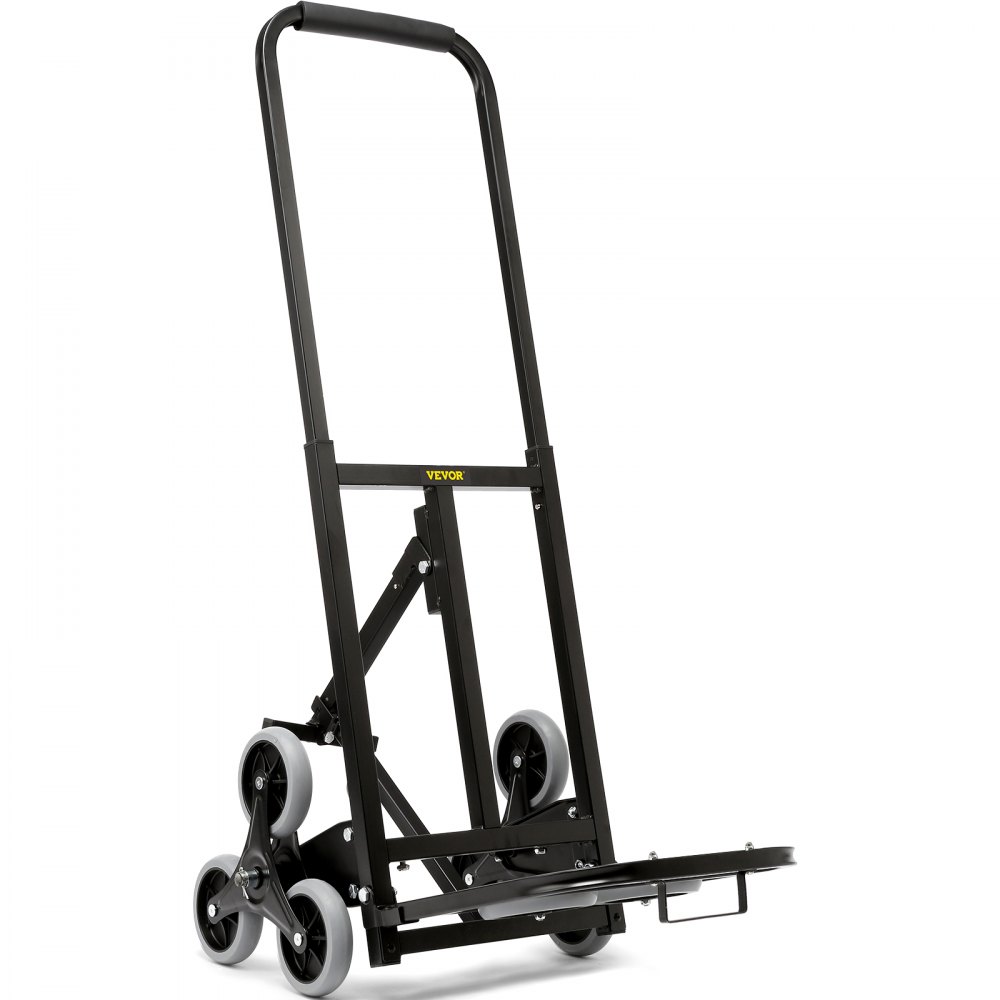 VEVOR Stair Climbing Hand Truck, Heavy-Duty Hand Cart Dolly 375 lbs Load Capacity, Foldable Stair Climber Hand Trucks with Adjustable Handle, All Terrain Cart for Stairs with 10 Wheels - TCSPLC172KG103JG6V0