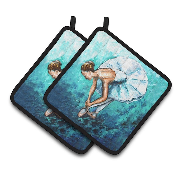 Carolines Treasures Ballet Early Pratice Pair of Pot Holders - MW1325PTHD