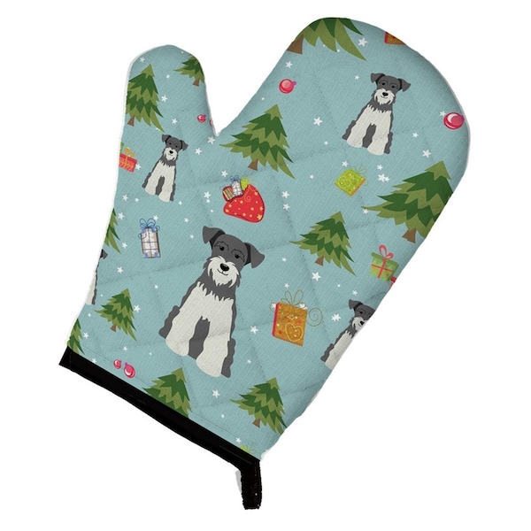 Carolines Treasures Christmas Miniature Schanuzer Salt and Pepper Oven Mitt - BB4714OVMT