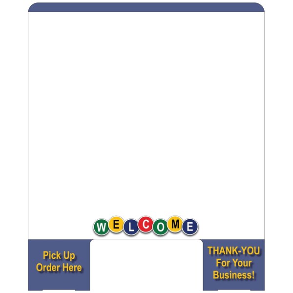 Vestil Cashier Guard 23x28 - 1/4" Polycarbonate 11x5 Slot - CG1-PA-CB-06