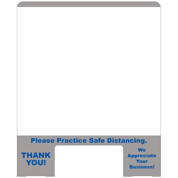 Vestil Cashier Guard 31x28 - 1/8" Polycarbonate 15x5 Slot - CG1-PB-AC-08