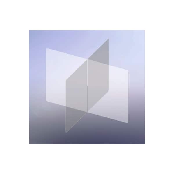 Horizon Mfg Horizon Acrylic 4 Way Table Divider Shield - 48"W x 48"D x 32"H - Clear - 3134