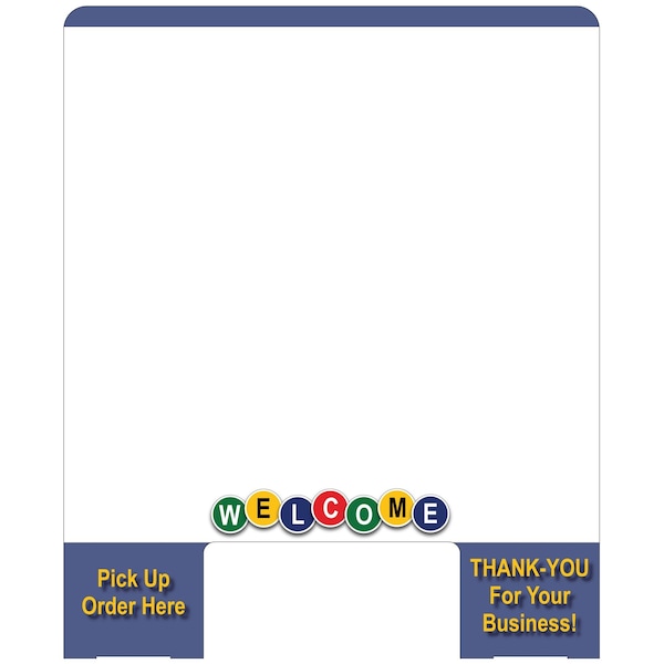 Vestil Cashier Guard 23x28 - 1/8" Polycarbonate Solid Panel - CG1-PA-AA-06