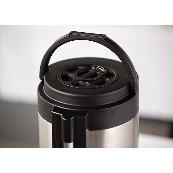 Service Ideas Original Thermal Container, Stainless Vacuum Inuslated, 1 Gallon, Brushed Finish - GIU1GV2
