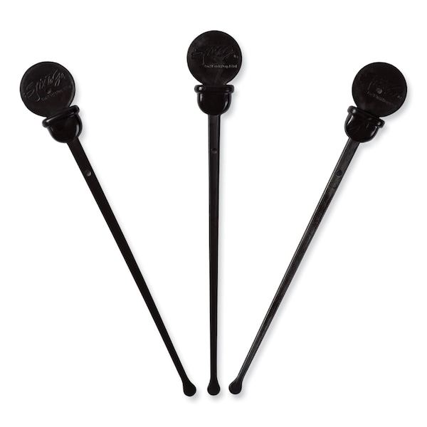 Amercareroyal Beverage Plugs, 4.75", Black PK2000 - STIRSTIX-BK
