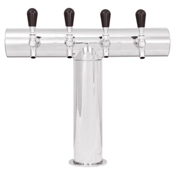 Terra Terra TR230-4NF Terra Draft Tower - Stainless Steel - No Flange - Glycol Cooled - 4 Faucets (18 1-8 in. Wide) - TR230-4NF