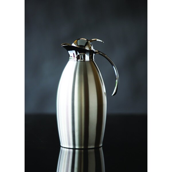 Service Ideas Nicollet Push Button Stainless Vacuum Insulated Carafe, 50.7 Ounce, Brushed - NIC15BSPB