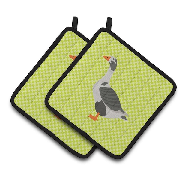 Carolines Treasures West of England Goose Green Pair of Pot Holders - BB7721PTHD