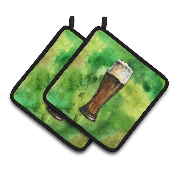 Carolines Treasures Irish Beer Dark Pair of Pot Holders - BB5760PTHD