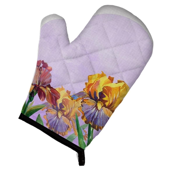 Carolines Treasures Purple & Yellow Iris Oven Mitt - BB7445OVMT