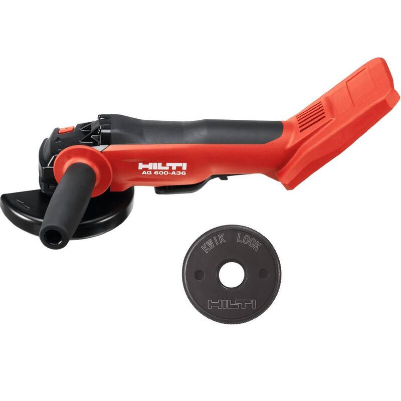 Esmeriladora angular inalámbrica Hilti de 36 voltios de Ion de Litio sin escobillas de 6 pulgadas AG 600 con Kwik Lock - 3554719