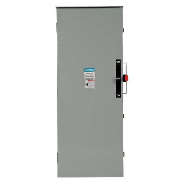 Interruptor de seguridad de Siemens con fusible, trabajo pesado, 600V AC, 3PST, 200 A, NEMA 3R - DTF364R