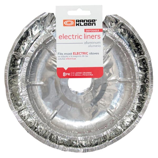 Range Kleen Electric Stove Foil Burner Bib Liners, 8PK - RA571360