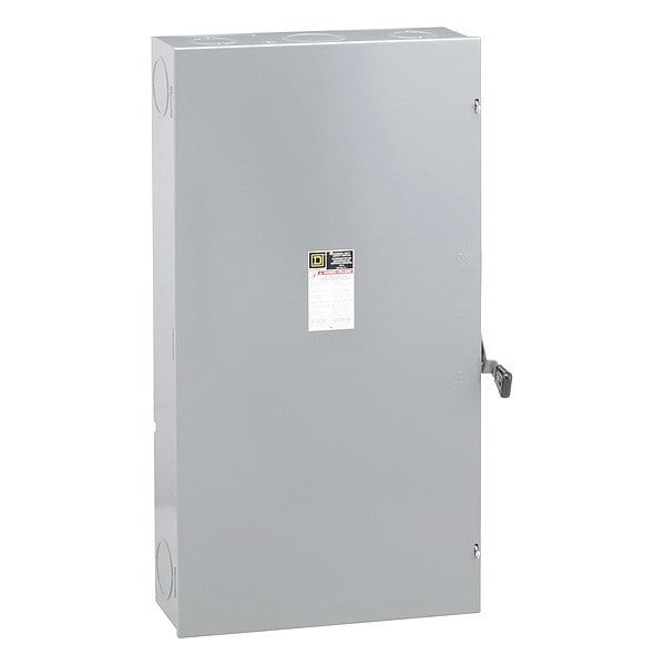 Interruptor fusible de seguridad Square D, deber general, 240V CA/CD, 2PST, 600 A, NEMA 1 - D226N