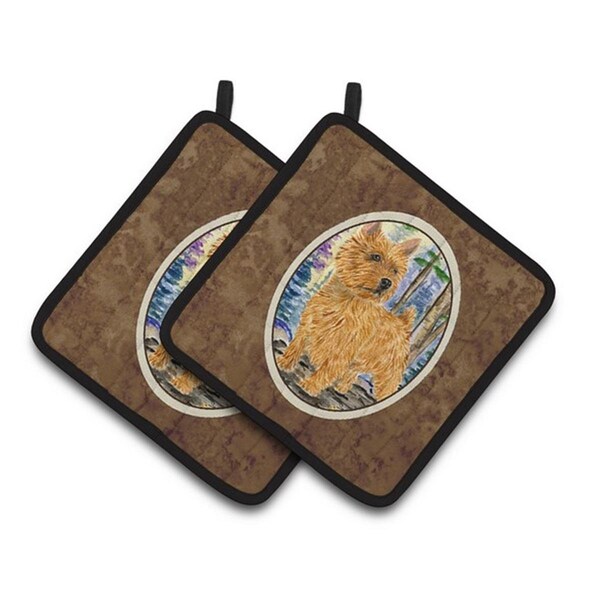 Carolines Treasures Norwich Terrier Pair of Pot Holders, 7.5 x 3 x 7.5 in. - SS8011PTHD
