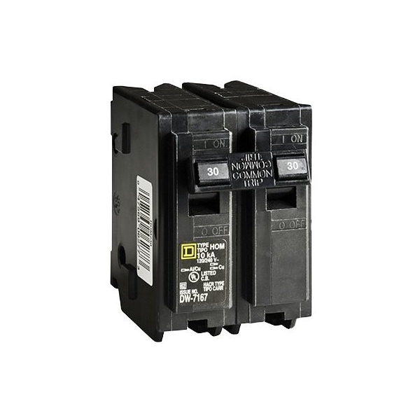 Square D Circuit Breaker, HOM Series, 30A, 2 Pole, 120/240V AC, 10kA - HOM230CP