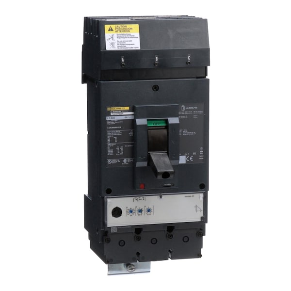 Square D Molded Case Circuit Breaker, LGA Series, 600A, 3 Pole, 600V AC, 65kA at 240V AC - LGA36600U31X