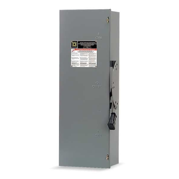 Interruptor de seguridad Square D no fusible, uso rudo, 240V AC, 3PDT, 30 A, NEMA 1 - DTU321
