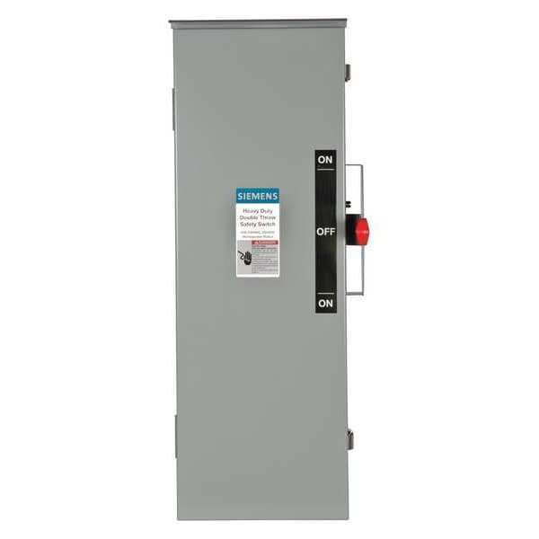 Interruptor de seguridad fusible Siemens, uso rudo, 240V AC, 3 polos, 60 A, NEMA 3R - DTF322R