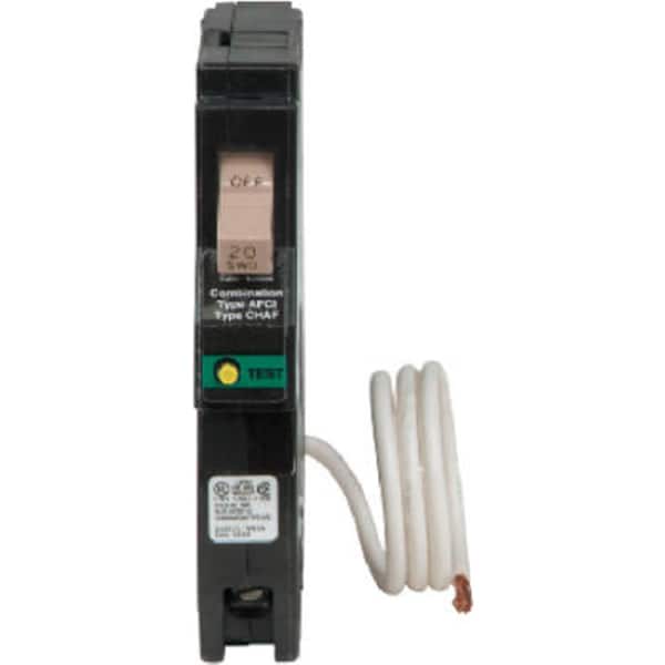Eaton Combination Circuit Breaker, CHF Series, 20A, 1 Pole, 120/240V AC, 10kA - 544703