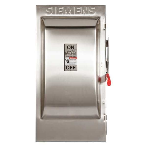 Interruptor de seguridad no fusible Siemens, resistente, 600V AC, 3PST, 200 A, NEMA 1 - HNF364S