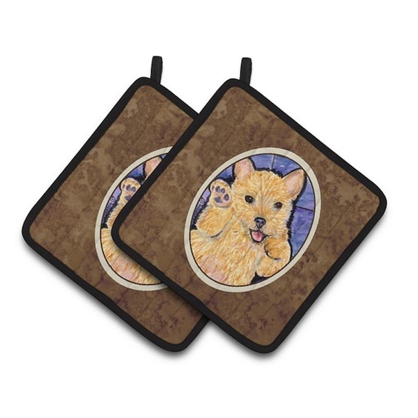 Carolines Treasures Norwich Terrier Pair of Pot Holders, 7.5 x 3 x 7.5 in. - SS8911PTHD