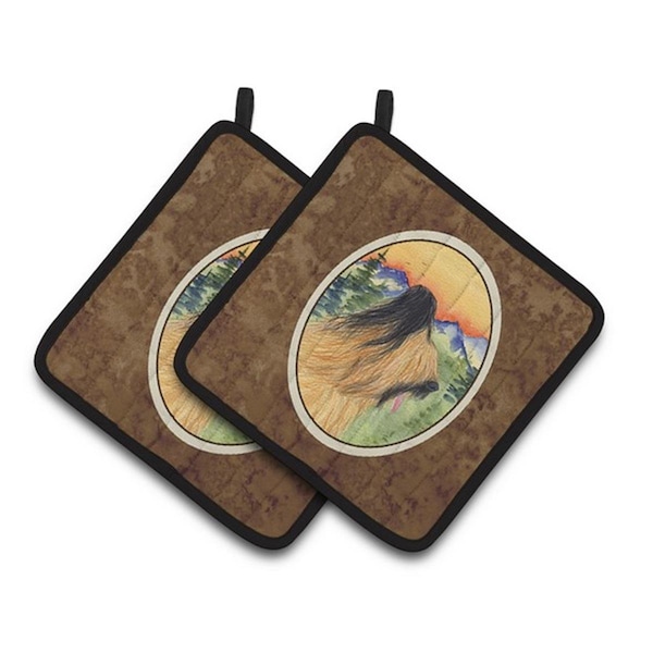 Carolines Treasures Briard Pair of Pot Holders, 7.5 x 3 x 7.5 in. - SS8318PTHD