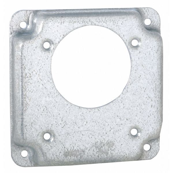 Raco Electrical Box Cover, Square, Steel, Receptacle Cover - 815C
