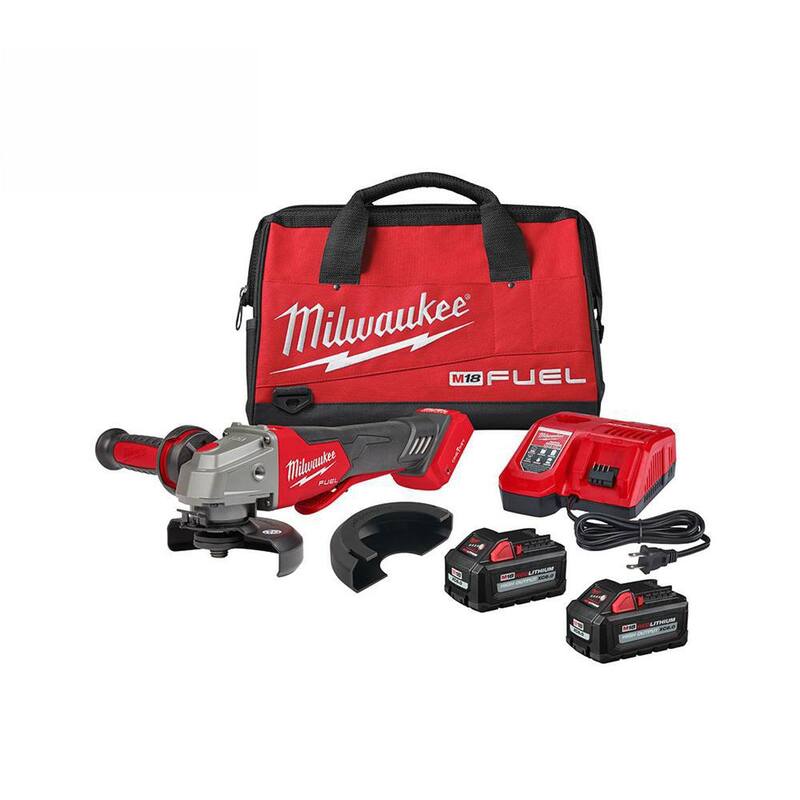 Kit de amoladora inalámbrica Milwaukee M18 FUEL 18-Volt Lithium-Ion Brushless de 4-1/2 pulgadas/5 pulgadas con freno w/M18 FUEL Grinder - 2882-22-2888-20