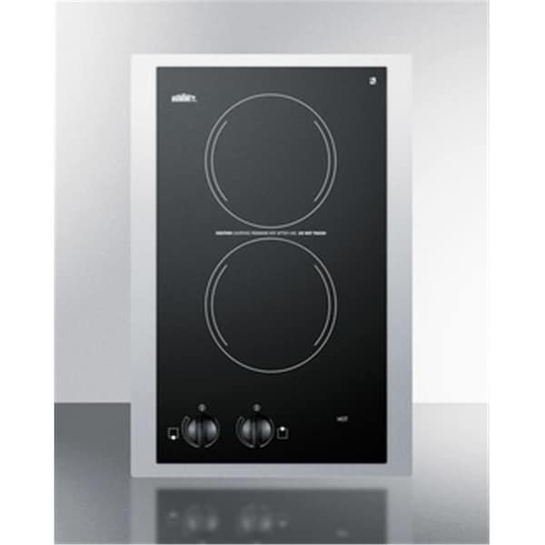 Sharptools 15 in. 115V Electric Smoothtop Cooktop, Black - SH2652834