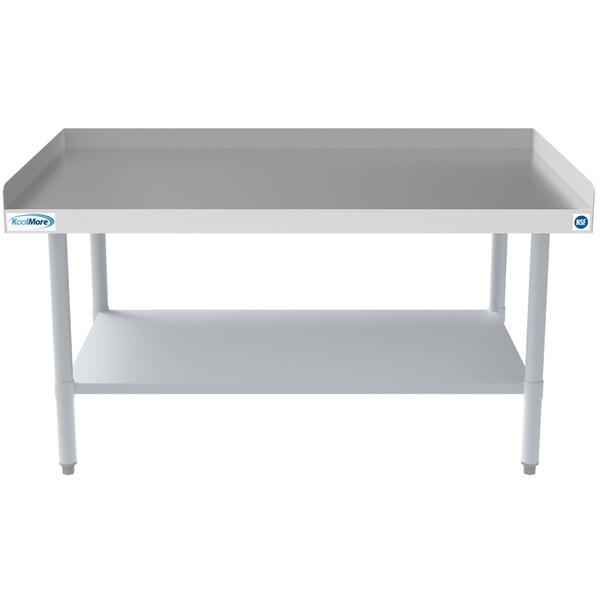 Koolmore 16 Gauge Stainless Steel Commercial Equipment Stand - 30 x 48 Heavy Duty Griddle Stand w/Undershelf - EQT-163048