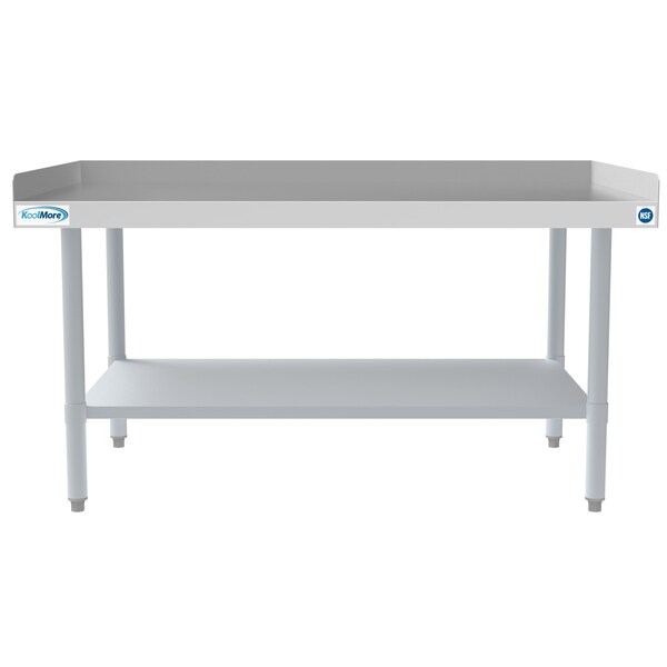 Koolmore 16 Gauge Stainless Steel Commercial Equipment Stand - 30 x 48 Heavy Duty Griddle Stand w/Undershelf - EQT-163048